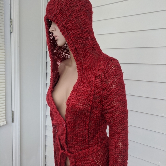 Red Maxi Cardigan S Long Dance in Paris - Picture 3 of 10